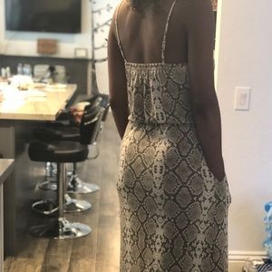 Snakeskin maxi dress